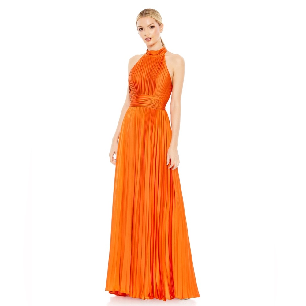 NWT MAC DUGGAL 26992 DRESS Sunshine color orange Size 14